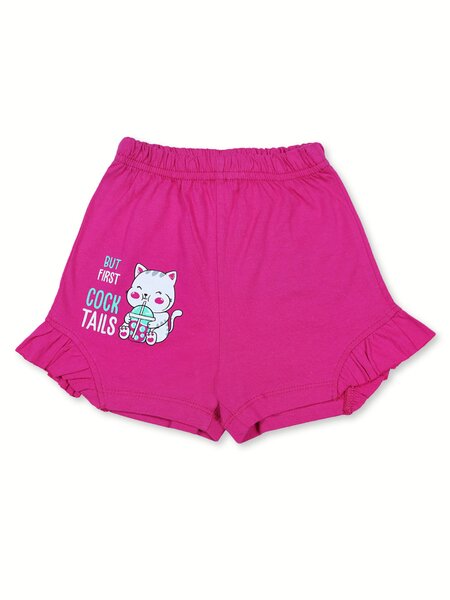 Шорты Девочкам Bonito Малиновый Котик (фото 1)