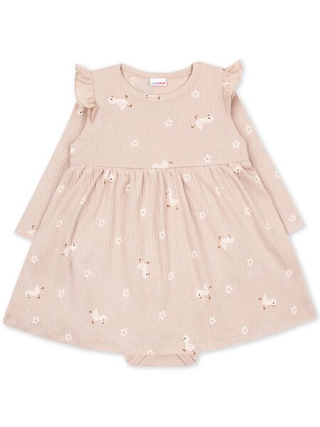 Платье-боди Новорождённым Юлала Бежевый Утята (фото 1)