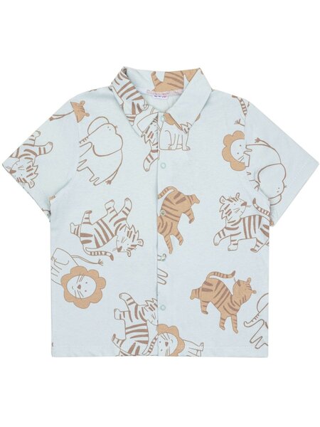 Рубашка Мальчикам Юлала Голубой светлый Зверята (фото 1)