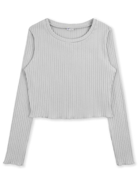 Топ Девочкам Юлала Серый светлый Без рисунка (фото 1)