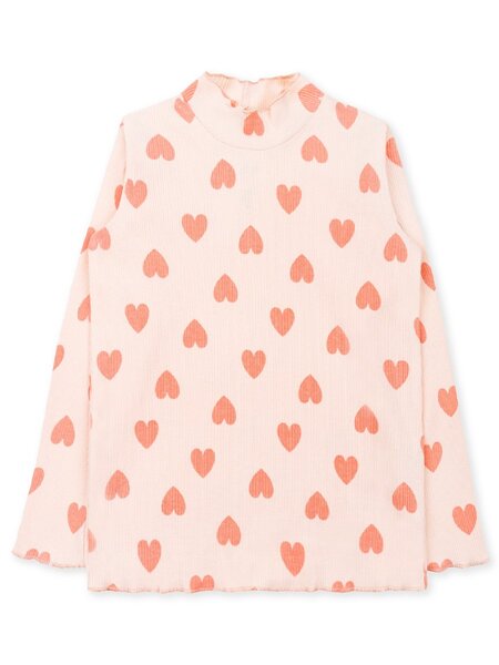 Водолазка Девочкам Юлала Персиковый светлый Сердечки (фото 1)