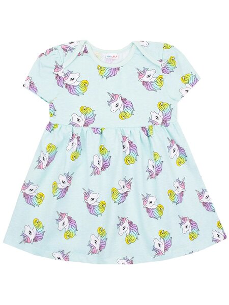 Платье Девочкам Юлала Мятный Единороги (фото 1)