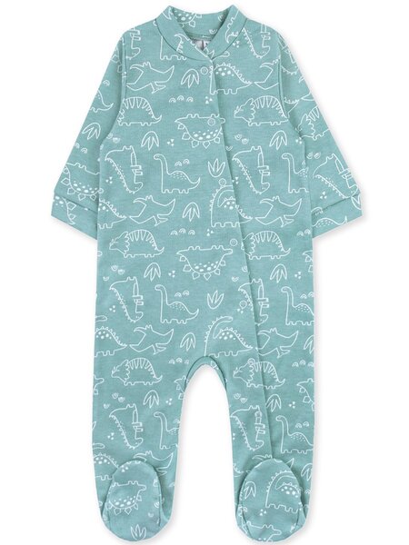 Комбинезон Новорождённым Юлала Бирюзовый Динозаврики (фото 1)