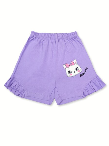 Шорты Девочкам Bonito Сиреневый Зайка (фото 1)
