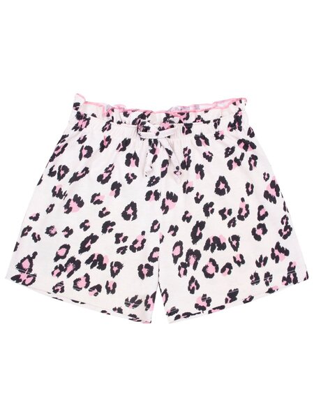 Шорты Девочкам Юлала Молочный; Розовый Леопард (фото 1)