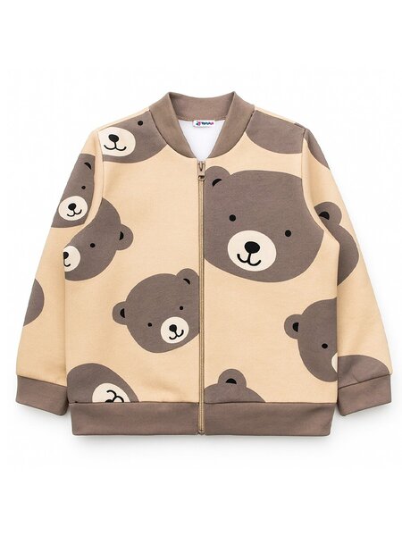 Толстовка Мальчикам Юлала Бежевый; Коричневый Мишки (фото 1)