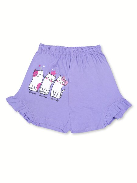 Шорты Девочкам Bonito Сиреневый Кошка (фото 1)