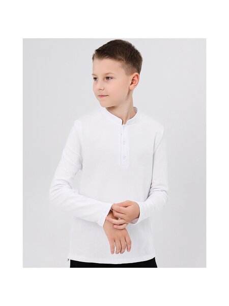 Поло Мальчикам Юлала Белый Без рисунка (фото 1)