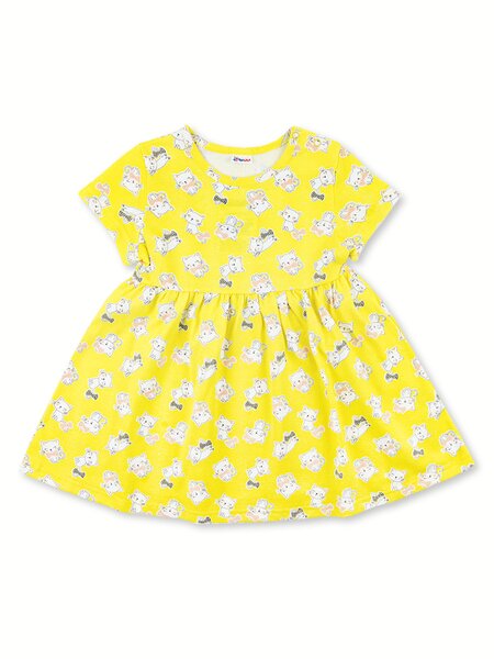Платье Девочкам Юлала Жёлтый Котята (фото 1)