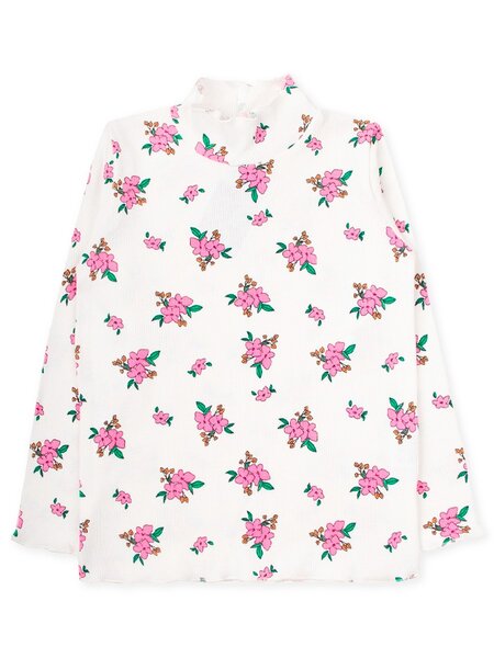 Водолазка Девочкам Юлала Молочный Цветы (фото 1)