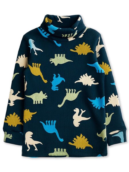 Водолазка юл0063403616 Мальчикам Юлала Чернильный Динозаврики (фото 1)