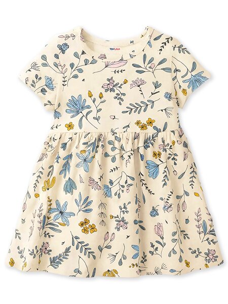 Платье Девочкам Юлала Бежевый Цветы (фото 1)