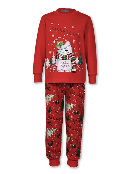 Пижама Мальчикам Лунёва Красный Мишка (фото 1)