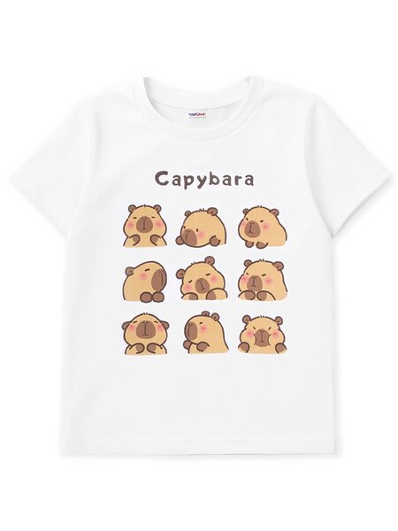 Футболка Девочкам Юлала Белый Капибара (фото 1)