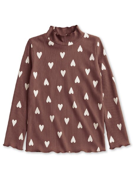 Водолазка Девочкам Юлала Коричневый Сердечки (фото 1)
