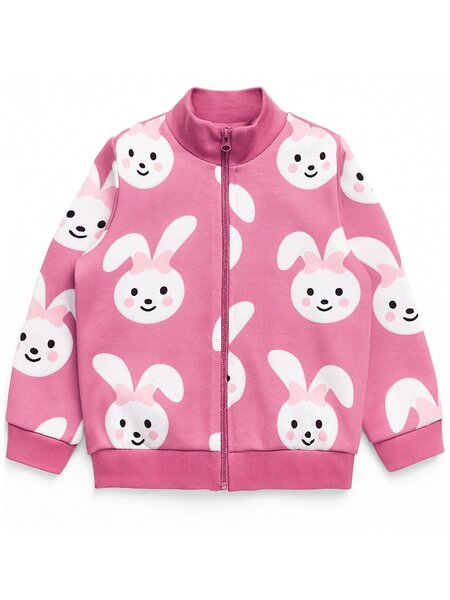 Толстовка Девочкам Юлала Розовый тёмный Зайки (фото 1)