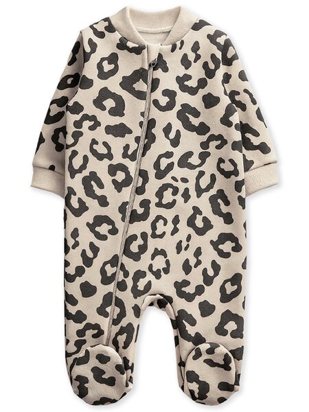 Комбинезон Новорождённым Юлала Бежевый Леопард (фото 1)