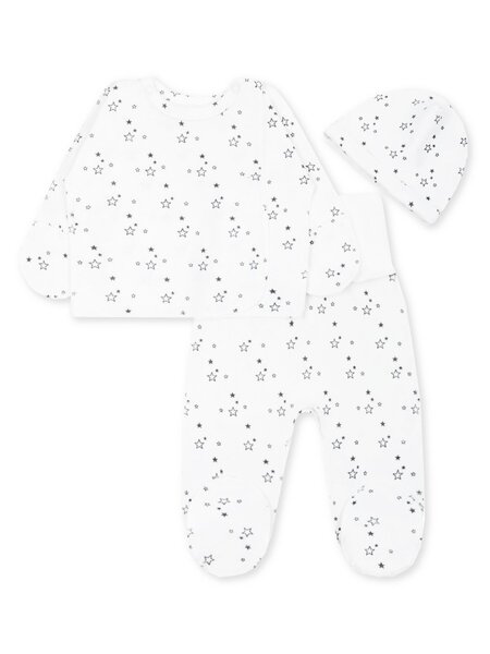 Комплект Новорождённым Юлала Молочный Звёзды (фото 1)