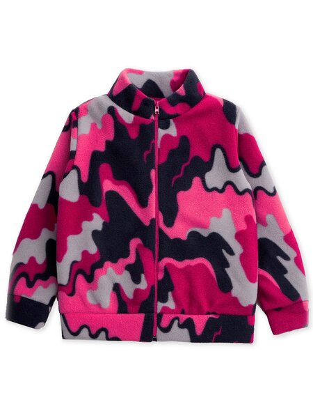 Толстовка Девочкам Юлала Малиновый; Чёрный Узоры (фото 1)