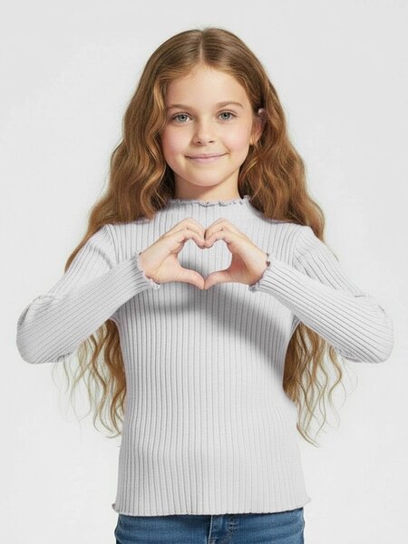 Водолазка Девочкам Юлала Серый Без рисунка (фото 1)