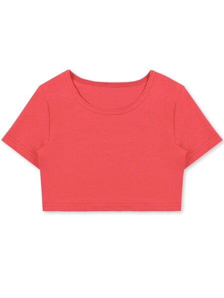 Топ Девочкам Юлала Коралловый Без рисунка (фото 1)