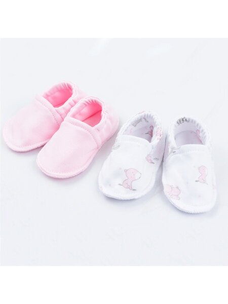 Пинетки Новорождённым Юлала Белый; Розовый Зверята (фото 1)