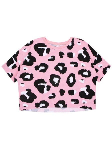 Футболка Девочкам Юлала Розовый Леопард (фото 1)