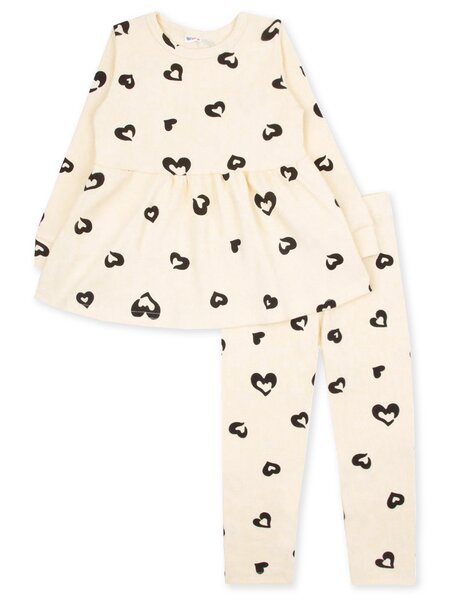 Костюм Девочкам Юлала Экрю Сердечки (фото 1)