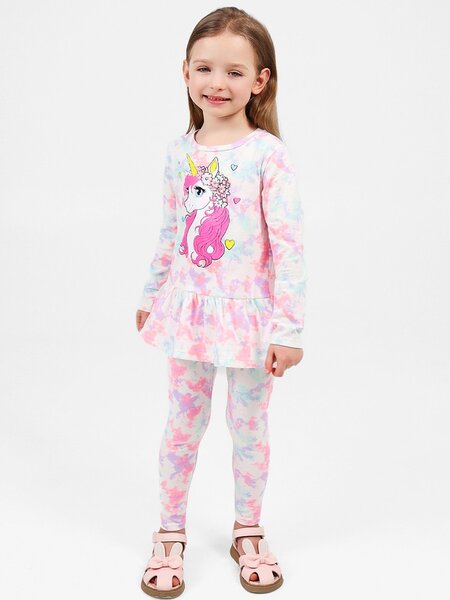 Костюм Девочкам Юлала Белый; Розовый Единорог (фото 1)