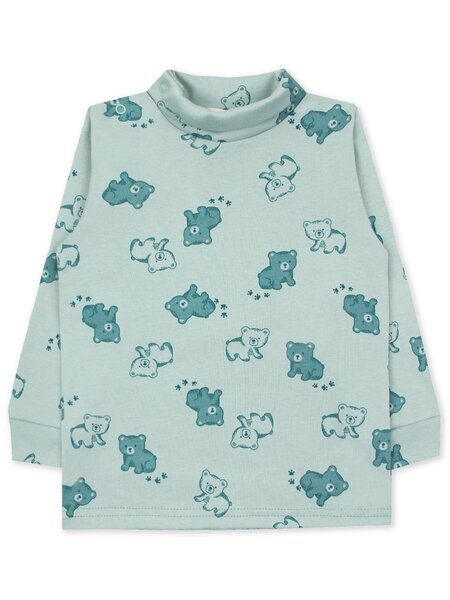 Кофточка Новорождённым Юлала Мятный тёмный Мишки (фото 1)