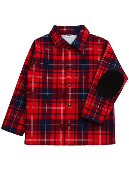 Рубашка Мальчикам Юлала Красный; Чернильный Клетка (фото 1)