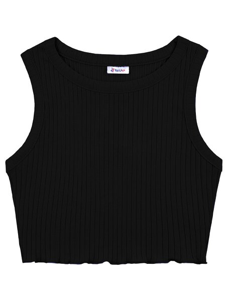 Топ Девочкам Юлала Чёрный Без рисунка (фото 1)