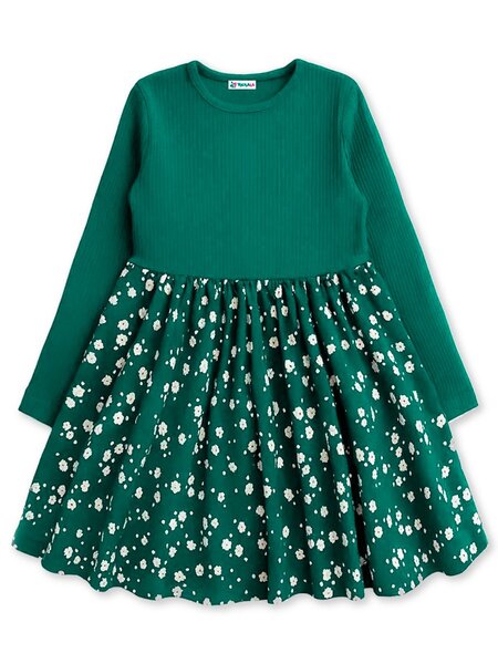 Платье Девочкам Юлала Изумрудный Цветы (фото 1)