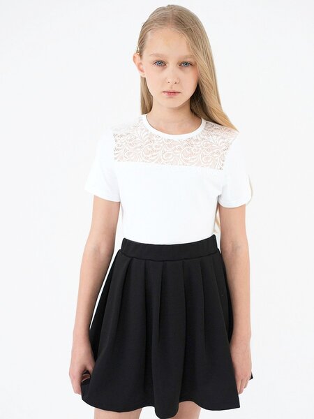 Блузка Девочкам Россия Белый Без рисунка (фото 1)