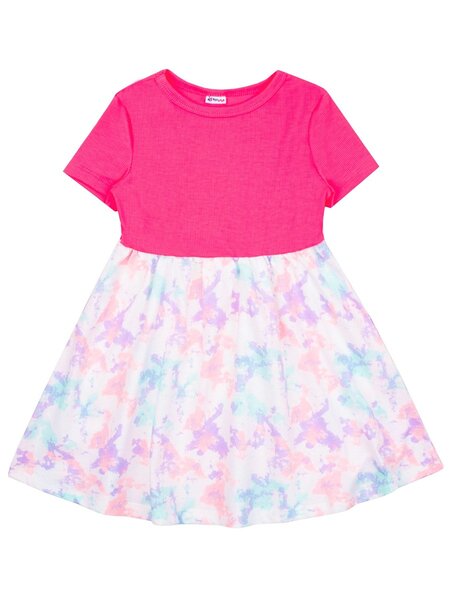 Платье Девочкам Юлала Розовый яркий; Белый Краски (фото 1)