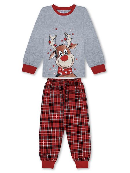 Пижама Мальчикам Bonito Серый меланж; Красный Олень (фото 1)