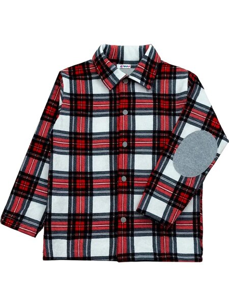 Рубашка Мальчикам Юлала Красный; Белый Клетка (фото 1)