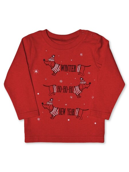 Кофточка детская Новорождённым Лунёва Красный Собачки (фото 1)