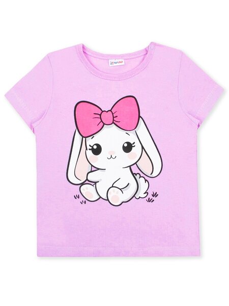Футболка Новорождённым Юлала Сиреневый Зайка (фото 1)