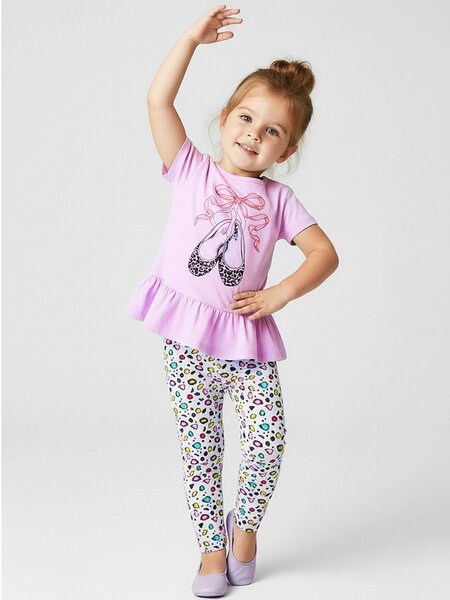 Комплект Девочкам Юлала Сиреневый; Серый меланж Туфельки (фото 1)