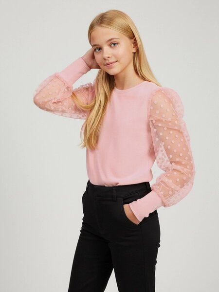 Блузка Девочкам Россия Розовый Без рисунка (фото 1)
