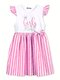 Платье Девочкам Bonito Белый; Розовый Надпись (фото 1)