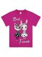 Футболка Девочкам Bonito Фуксия Зверята (фото 1)