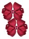 Бантик для волос, 2 шт Девочкам Baby`s joy Бордовый Без рисунка (фото 1)