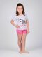 Пижама Девочкам Россия Серый меланж; Коралловый Зебра (фото 1)