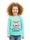 Лонгслив Девочкам Baby style Мятный Зайка (фото 1)
