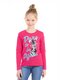 Лонгслив Девочкам Baby style Коралловый Зебра (фото 1)