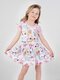 Платье Девочкам Россия Белый; Розовый Зверята (фото 1)