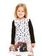 Платье Девочкам Россия Белый; Чёрный Зверята (фото 1)