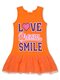 Платье Девочкам Bonito Оранжевый Надпись (фото 1)